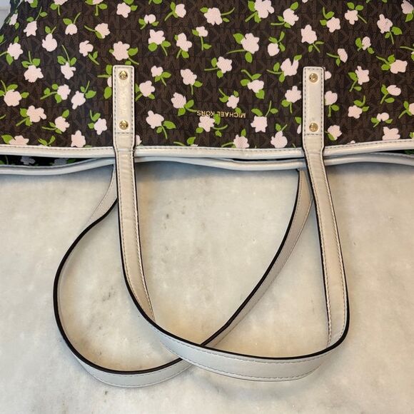 Michael Kors Bag Purse Handbag Floral Carter  XL Open Carry All Tote Pocketbook - Picture 11 of 16